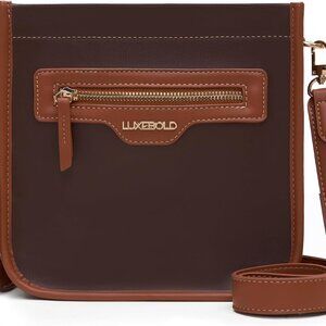 Black vegan leather crossbody bag for women, adjustable strap, versatile evening